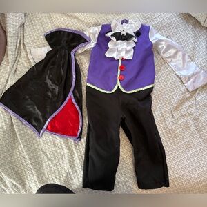 Kids baby Vampire Costume with Cape - Purple, Black, and Red